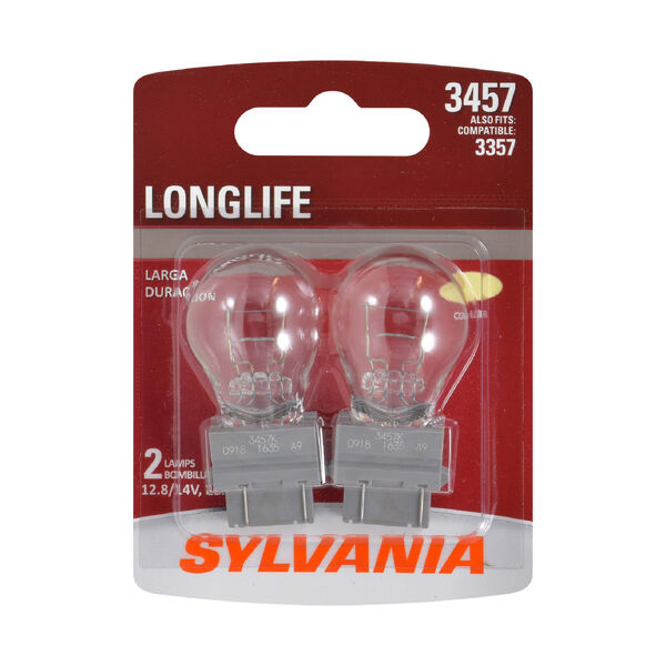 SYLVANIA 3457 Long Life Mini Bulb, 2 Pack, , hi-res